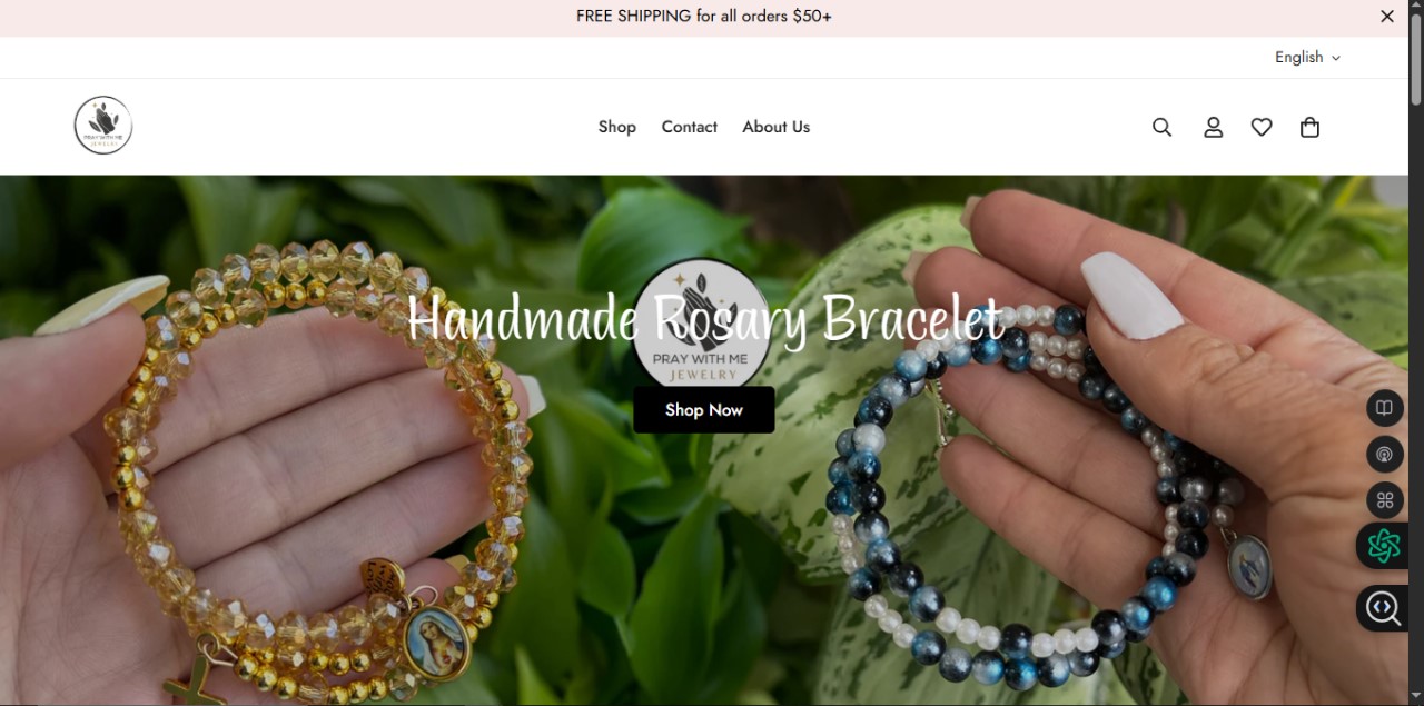 Screenshot of Pray Jewelry Store